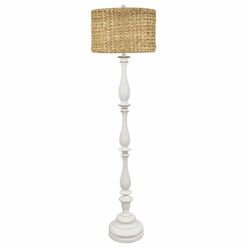 Promo 🎁 Crestview Collection Harper White Rattan Floor Lamp 🌟 3 Promo 🎁 Crestview Collection Harper White Rattan Floor Lamp 🌟