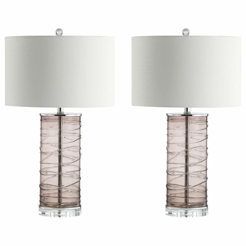 Coupon โ๏ธ JONATHAN Y Cole 27.5" Fused Glass Cylinder LED Table Lamp, Set Of 2, Smoky Gray ๐งจ 7 Coupon โ๏ธ JONATHAN Y Cole 27.5" Fused Glass Cylinder LED Table Lamp, Set Of 2, Smoky Gray ๐งจ - Image 5