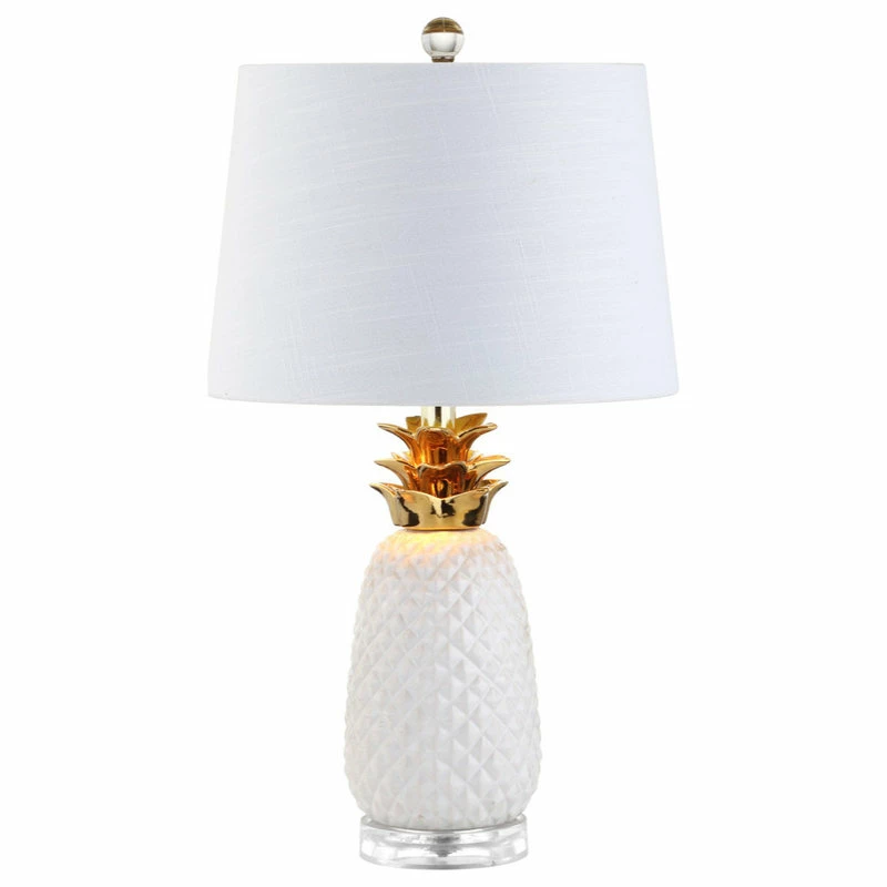 Discount โ๏ธ JONATHAN Y Pineapple 23'' Classic Vintage Ceramic LED Table Lamp, White/Gold ๐ 3 Discount โ๏ธ JONATHAN Y Pineapple 23'' Classic Vintage Ceramic LED Table Lamp, White/Gold ๐