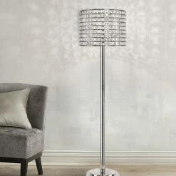 Hot Sale 😀 LumiSource 58" Polished Nickel Crystal Beaded Floor Lamp 💯 -Lamps Sales Store 57e1726f027d0de5 9804 w800 h800 b0 p0