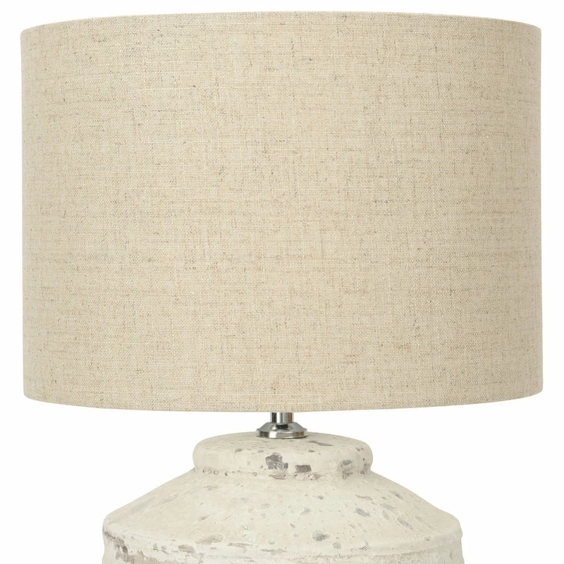 Outlet ๐ CREATIVE CO-OP 19.25" Cement Table Lamp With Linen Shade ๐ 4 Outlet ๐ CREATIVE CO-OP 19.25" Cement Table Lamp With Linen Shade ๐ - Image 2
