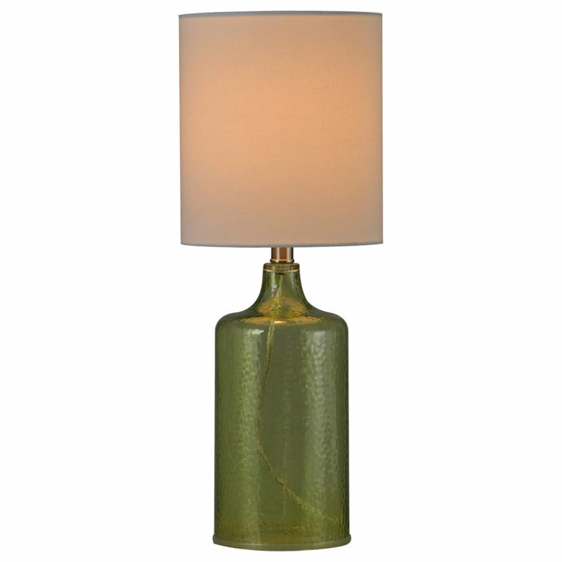 Brand new ๐ StyleCraft Home Collection Seeded Glass In Meadow Green 21.5 In Tall With Natural Linen Shade โจ 5 Brand new ๐ StyleCraft Home Collection Seeded Glass In Meadow Green 21.5 In Tall With Natural Linen Shade โจ - Image 3