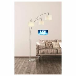 Best Pirce 💯 Artiva Bankes LED Arched Floor Lamp, Brushed Steel 💯 -Lamps Sales Store 65a17f5f07f44cad 6023 w800 h800 b0 p0