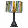 Cheapest 👏 Serena D'italia Contemporary Tiffany 2-Light Striped 22 In.Table Lamp 🔥 -Lamps Sales Store 6661bd3d09a5ca92 7755 w800 h800 b1 p0