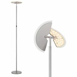 Cheapest 😉 Starry Sky Trading Inc LED Floor Lamp Dimmable Uplight Tall Standing Torchiere Lamp Silver Finish 🥰