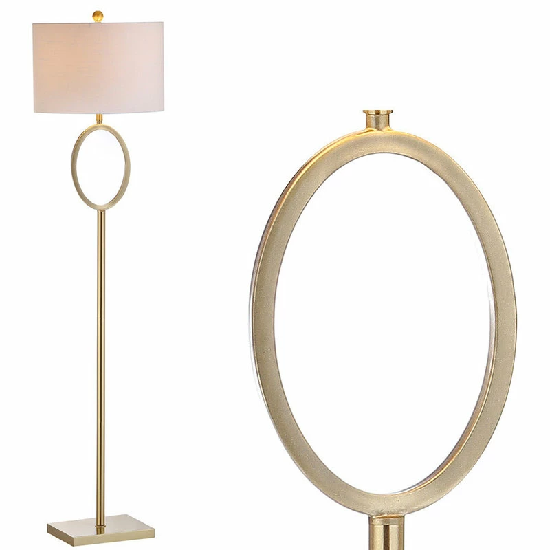 Hot Sale ๐งจ JONATHAN Y April Metal Modern Contemporary LED Floor Lamp, Brass Gold ๐ 3 Hot Sale ๐งจ JONATHAN Y April Metal Modern Contemporary LED Floor Lamp, Brass Gold ๐
