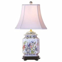 Lamps Sales Store 28 Outlet 🌟 William Sung Chinese Porcelain Famille Bird Motif Hexagonal Ginger Jar Table Lamp 25" 🧨