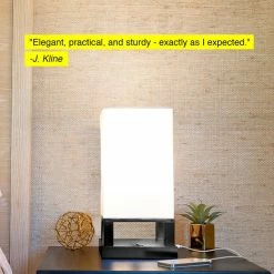 Buy 😀 Brightech Maxwell Table, Nightstand, Desk & Table Lamp, Classic Black ⭐ -Lamps Sales Store 69c1fc920eb29074 7826 w800 h800 b0 p0