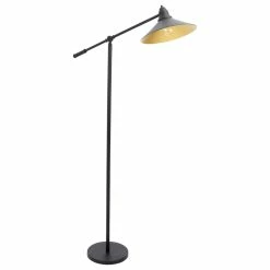 New 👍 Lumisource Indy Floor Lamp In Black And Gold Finish LS-L-PADFL BK 😀