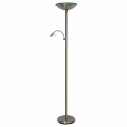 Wholesale ❤️ Artiva Saturn II 71" Torchiere Lamp W/ Reading Light, Touch Dimmer, Brushed Steel ❤️