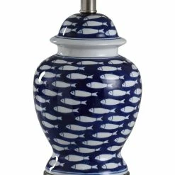 Cheapest 😀 StyleCraft Home Collection School Of Fish Curved Table Lamp, Blue And White, White 🌟 -Lamps Sales Store 705114a80c7fe3dc 2625 w800 h800 b0 p0
