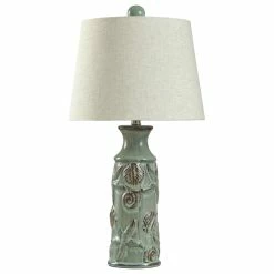 Brand new 🔥 StyleCraft Home Collection Nautical Ceramic Table Lamp In Blue Bay Finish Natural Linen Shade 👍 -Lamps Sales Store 716196c802b61f97 8875 w800 h800 b1 p0