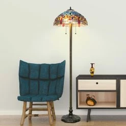 Promo 🥰 Serena D'italia Tiffany 2-Light Blue Dragonfly 58" Bronze Floor Lamp ✨ -Lamps Sales Store 7211c4da09a5ca17 7406 w800 h800 b0 p0
