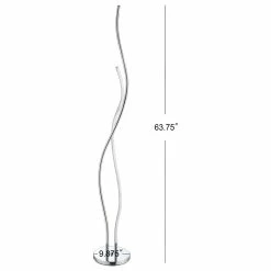 Flash Sale 👏 JONATHAN Y Cairo 63.75" LED Integrated Floor Lamp, Chrome ❤️ -Lamps Sales Store 74214552037e3b19 9882 w800 h800 b1 p0