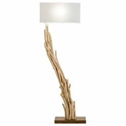 Outlet 🎁 Vandue Corporation Modern Home Angled Driftwood Nautical Wooden Floor Lamp ⌛