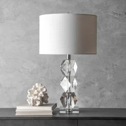 Best Pirce 🛒 NuLOOM 27" Crystal On The Rocks Faux Silk Shade Clear Finish 3-Way Switch Table Lamp 🎁 -Lamps Sales Store 7681bcc00d56de2c 7913 w800 h800 b0 p0