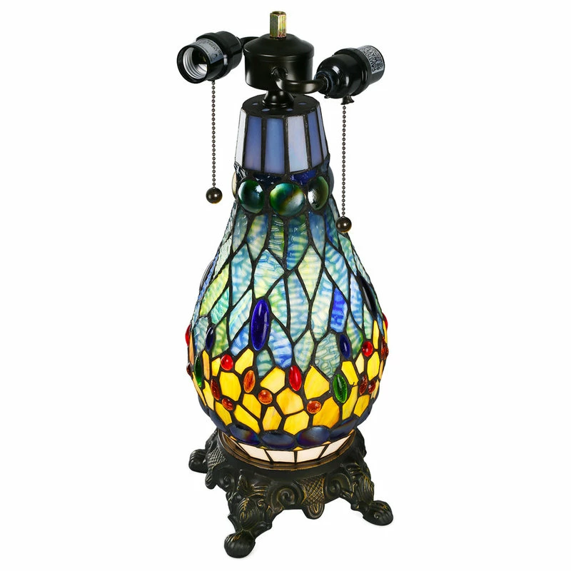 Buy โค๏ธ Serena D'italia Tiffany 2-Light Blue Dragonfly 25" Table Lamp With Lit Base ๐ 6 Buy โค๏ธ Serena D'italia Tiffany 2-Light Blue Dragonfly 25" Table Lamp With Lit Base ๐ - Image 4