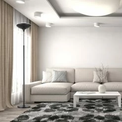 Discount ⭐ Globe Electric 71 In. Matte Black Energy Star Dimmable LED Floor Lamp Torchiere ❤️ -Lamps Sales Store 77611bfb08a63ffb 9744 w800 h800 b0 p0