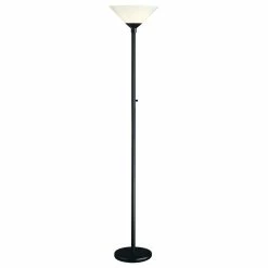 Cheap 😀 Adesso Aries Torchiere, Black ⌛