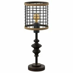 Brand new ❤️ StyleCraft Home Collection Black Metal Mini Lamp With Cage Shade And Edison Bulb 💯 -Lamps Sales Store 7fa1f4ff0e2b6f1d 8820 w800 h800 b1 p0