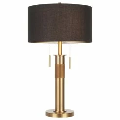 Best Pirce ✔️ Trophy Industrial Table Lamp, Antique Brass With Black Linen Shade By LumiSource 🔥 -Lamps Sales Store 831142cf0cd33b5d 5755 w800 h800 b1 p0