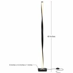 Outlet 🔔 Brightech Helix - Modern LED Floor Lamp For Living Room Bright Lighting, Black 👍 -Lamps Sales Store 86a142970ed8f921 5782 w800 h800 b1 p0
