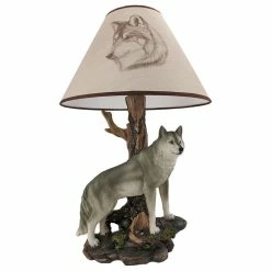 Top 10 🥰 Zeckos `Denizen Of Twilight` Gray Wolf Table Lamp 😍