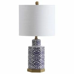 Cheapest 🎉 JONATHAN Y Diana 23.5" Ginger Jar Ceramic, Metal LED Table Lamp, Blue, White 👏 -Lamps Sales Store 8ee1f6ea0387bcc4 0299 w800 h800 b1 p0