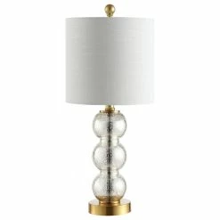 New 🛒 JONATHAN Y February 21" Glass, Metal LED Table Lamp, Mercury Glass/Brass Gold 🔔 -Lamps Sales Store 9151689b0387be6e 0772 w800 h800 b1 p0