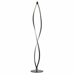 Promo 😉 Anzy Modern Twist LED Floor Lamp, Classic Black 💯