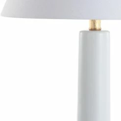 Budget ⌛ JONATHAN Y Copenhagen 29" Ceramic, Metal LED Table Lamp, White 😍 -Lamps Sales Store 93512cbd037e33df 5462 w800 h800 b0 p0