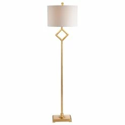 Best deal ✨ JONATHAN Y Juno Metal LED Floor Lamp, Gold Leaf, 62.5" 👍 -Lamps Sales Store 939135160387c006 6002 w800 h800 b1 p0