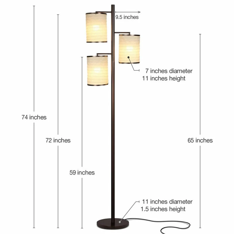 Brand new ๐ฅ Brightech Liam - Asian Lantern Shade Tree LED Floor Lamp, Oil Brushed Bronze ๐ 8 Brand new ๐ฅ Brightech Liam - Asian Lantern Shade Tree LED Floor Lamp, Oil Brushed Bronze ๐ - Image 6