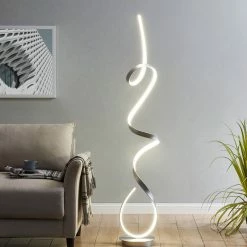 Cheapest 🎉 Finesse Decor Amsterdam LED 63" Floor Lamp // Dimmable, Silver 🛒 -Lamps Sales Store 99316b3a009945db 0398 w800 h800 b0 p0