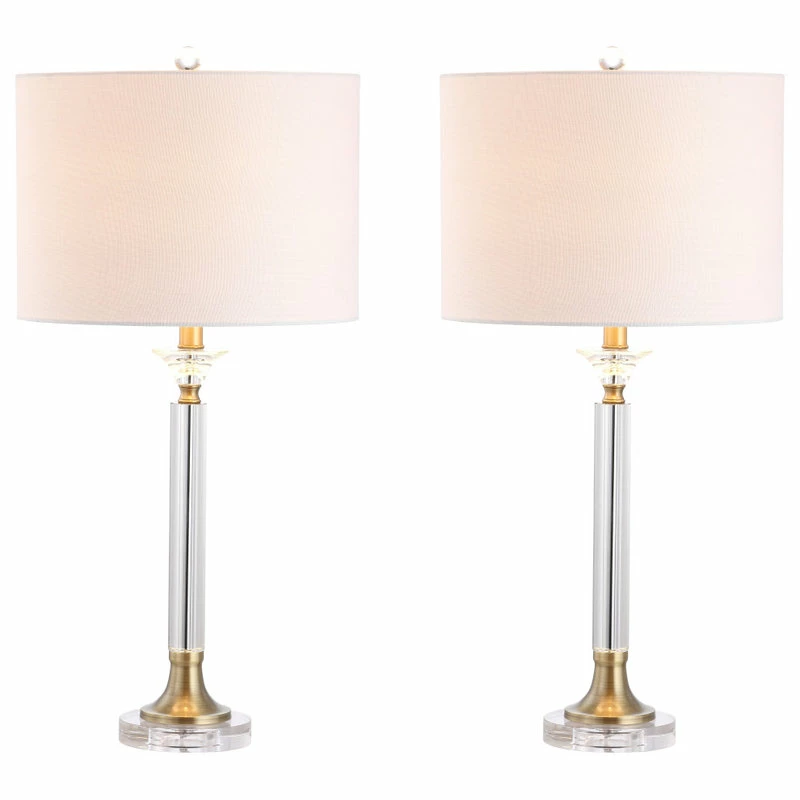 Cheapest ๐ JONATHAN Y Mark Crystal And Metal LED Table Lamp, Clear And Brass Gold, Set Of 2, 28" ๐ 3 Cheapest ๐ JONATHAN Y Mark Crystal And Metal LED Table Lamp, Clear And Brass Gold, Set Of 2, 28" ๐