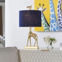Wholesale 😍 StyleCraft Home Collection Golden Giraffe Table Lamp, Solid Gold, Navy Blue 😀 -Lamps Sales Store 9e814322027d5c2e 5272 w800 h800 b0 p0