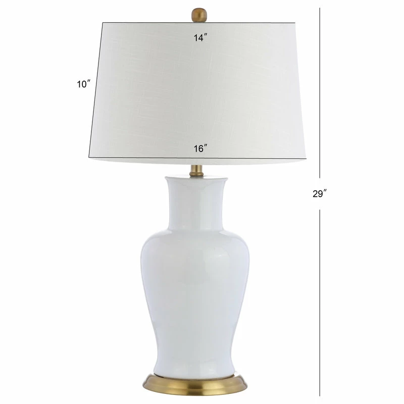 Cheapest 🥰 JONATHAN Y Julian 29" Ceramic Table Lamp, White/Gold 💯 11 Cheapest 🥰 JONATHAN Y Julian 29" Ceramic Table Lamp, White/Gold 💯 - Image 9