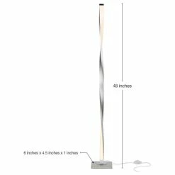New ⭐ Brightech Helix - Modern LED Floor Lamp For Living Room Bright Lighting, Silver 🧨 -Lamps Sales Store a831d5150ed8f975 5288 w800 h800 b1 p0