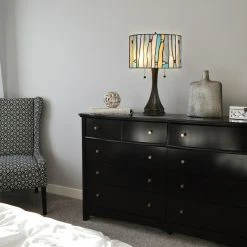 Brand new 🤩 Serena D'italia Contemporary Tiffany 2-Light Blue 22" Table Lamp ⌛ -Lamps Sales Store aa917d9509a5ca88 7525 w800 h800 b0 p0