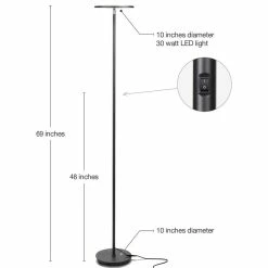 Deals 🥰 Brightech Sky Colors - Color Changing Torchiere LED Smart Floor Lamp - Black ⭐ -Lamps Sales Store aac1f00b0eda0db1 2742 w800 h800 b1 p0