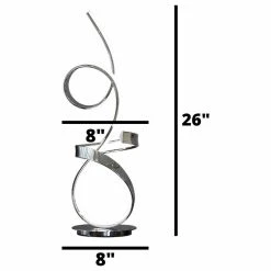 Promo 😉 Finesse Decor Amsterdam Table Lamp LED Strip & Touch Dimmer, Chrome 🛒 -Lamps Sales Store ae71682500006da3 7672 w800 h800 b1 p0