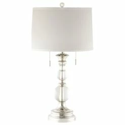 Budget 🤩 Inspire Q Milos Crystal Base Accent Table Lamp 😀