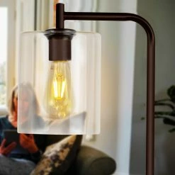 Best deal ✨ Brightech Elizabeth Industrial Floor Lamp With Glass Shade & Edison Bulb, Bronze ✔️ -Lamps Sales Store aec185850eb1471a 9412 w800 h800 b0 p0