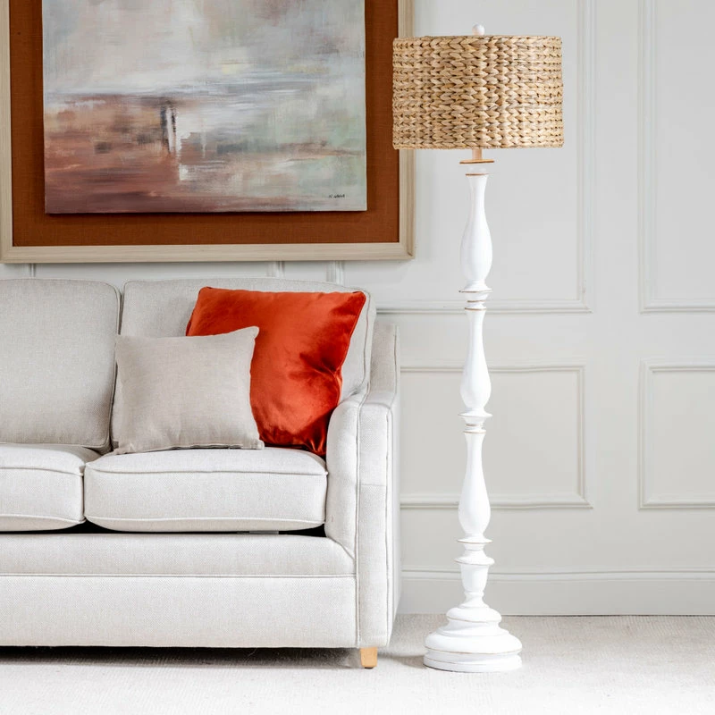 Promo 🎁 Crestview Collection Harper White Rattan Floor Lamp 🌟 6 Promo 🎁 Crestview Collection Harper White Rattan Floor Lamp 🌟 - Image 4