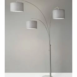 Hot Sale 🛒 Adesso Bowery 3-Arm Arc Lamp, Brushed Steel ❤️ -Lamps Sales Store bc713ddb09b2d787 6985 w800 h800 b0 p0