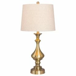 Best Pirce 🛒 Fangio Lighting Metal Table Lamp, Antique Brass 🎉
