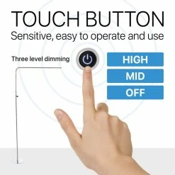 Best Sale 👏 JONATHAN Y Natalie 63" LED Integrated Floor Lamp, Chrome 😉 -Lamps Sales Store be81b3e2037e3ccf 5731 w800 h800 b0 p0