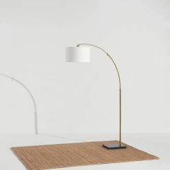 Flash Sale ✨ Brightech Logan - Contemporary Arc Floor Lamp W. Marble Base, Antique Brass 🎁 -Lamps Sales Store c5811ca50ed8de0b 1220 w800 h800 b0 p0