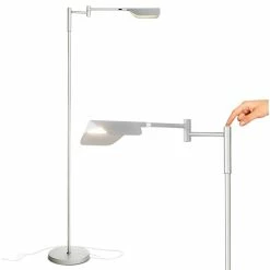 Brand new ๐ Brightech Leaf - Adjustable Pharmacy LED Floor Lamp For Reading & Crafts, Platin ๐ฅ