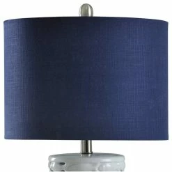 Promo 🥰 StyleCraft Home Collection School Of Fish Cylindrical Table Lamp, White,Silver,Sand, Navy Blue 😀 -Lamps Sales Store c73180650c7fe389 2638 w800 h800 b1 p0